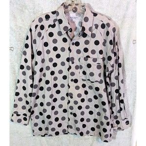 United Arrows Blue Label dots Shirt Men M hippie boho too dang cool!